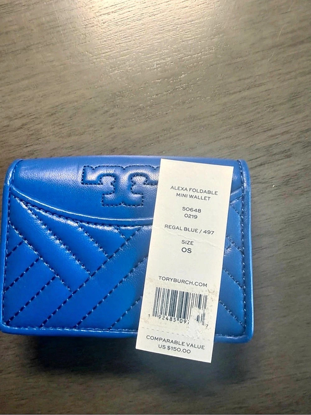 Tory Burch Alexa Foldable Mini Wallet Blue